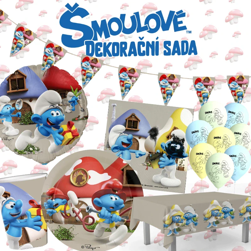 Dekorační sada Šmoulové