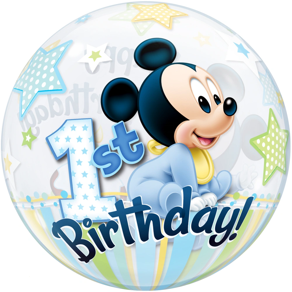 Foliová bublina - Baby Mickey - 1.st birthday 56cm