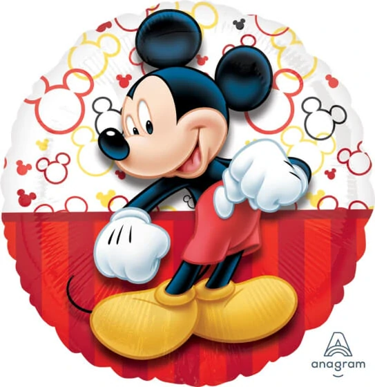 Fóliový balónek Kruh - Mickey Mouse 43 cm