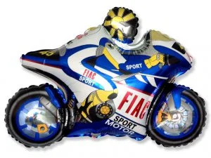 Fóliový balónek Motorka GP Modrá 73cm x 98cm