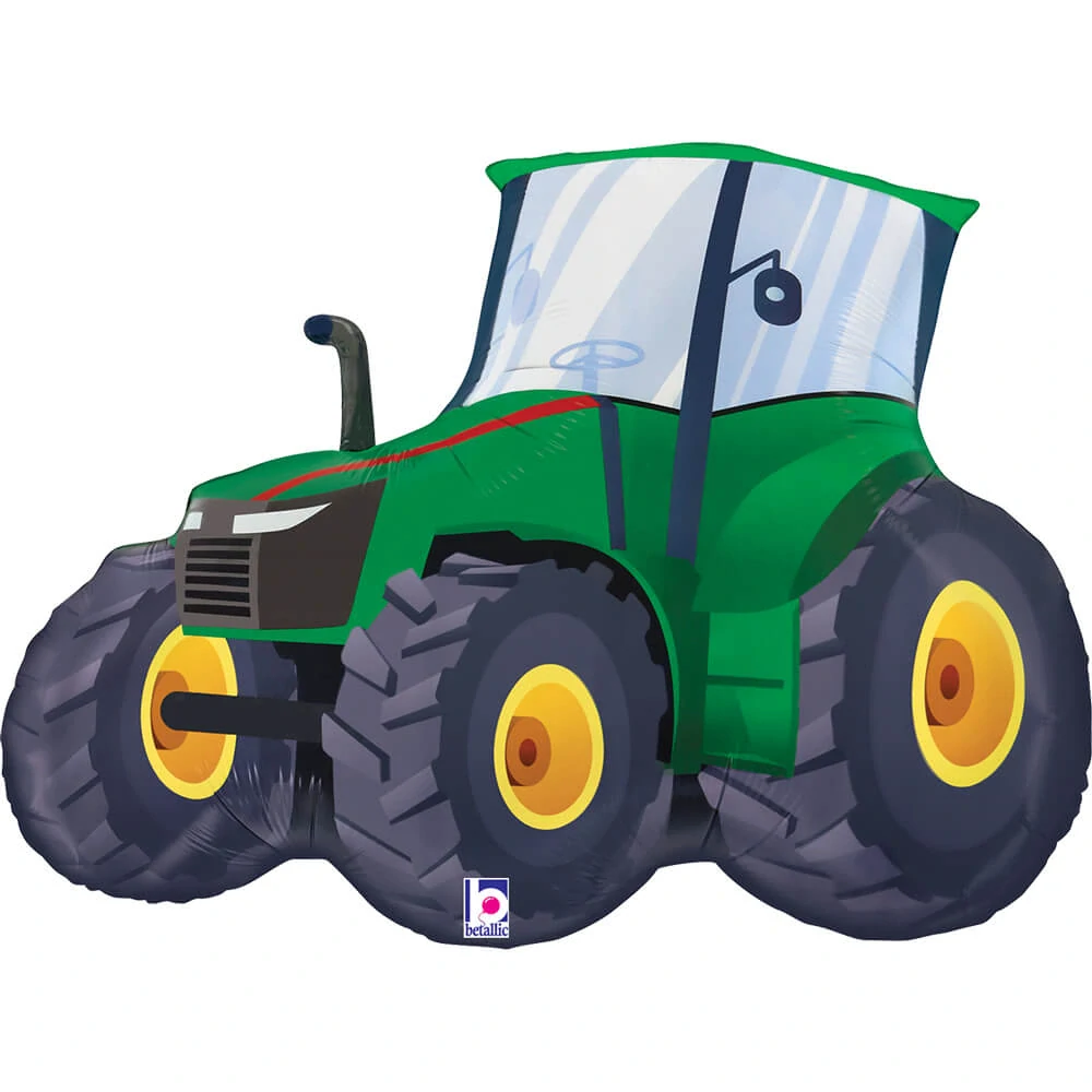Fóliový balónek realistický zelený Traktor 76cm