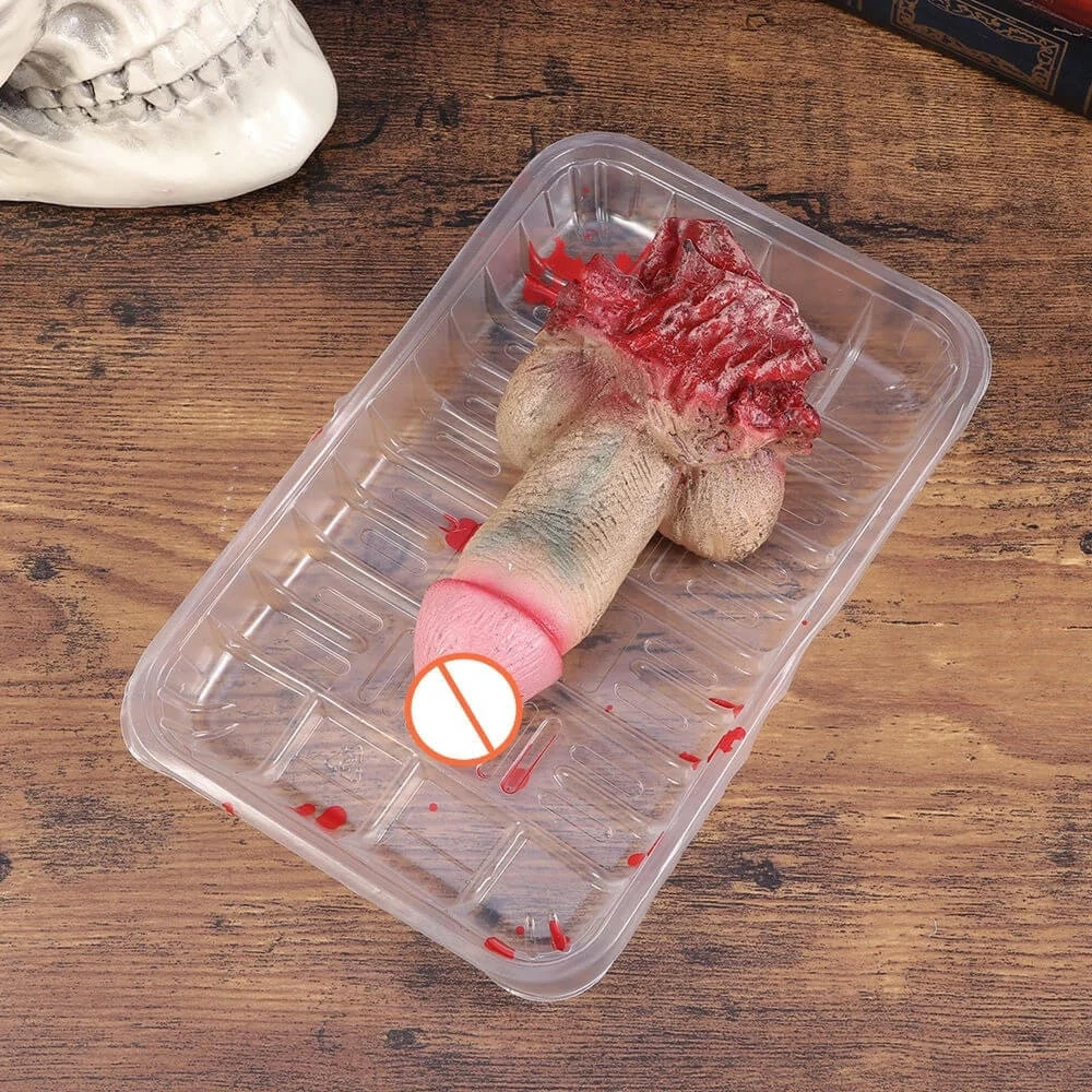 Halloweenská dekorace - useknutý krvavý penis