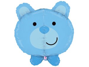 Fóliový balónek Medvídek modrý prostorový 69cm