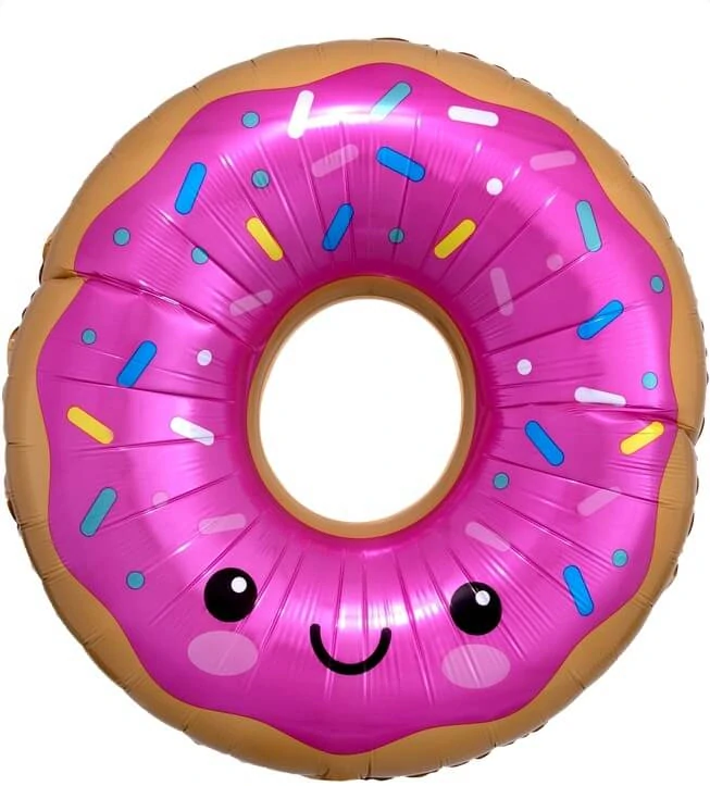 Fóliový balónek usměvavý donut 68cm