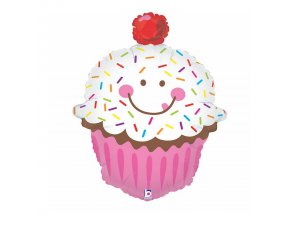 Fóliový balónek Usměvavý Cupcake 86cm