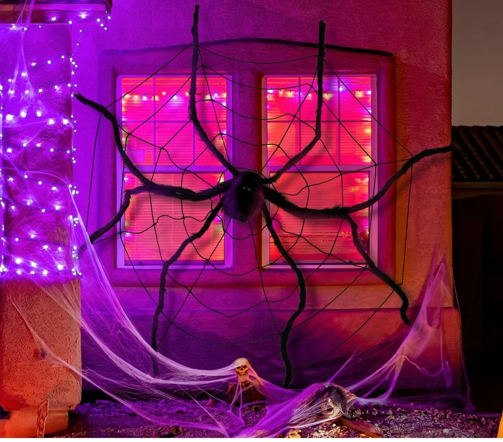 Dekorace na Halloween Pavouk s pavučinou 200 x 150 cm