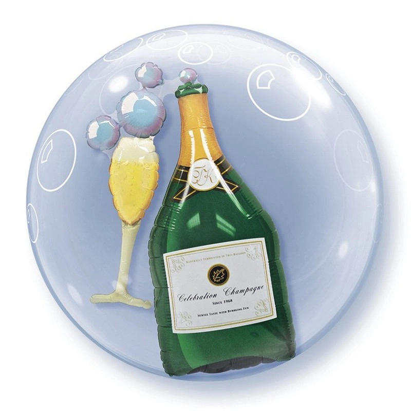 Dvojbublina - Sekt a skleničky 61cm