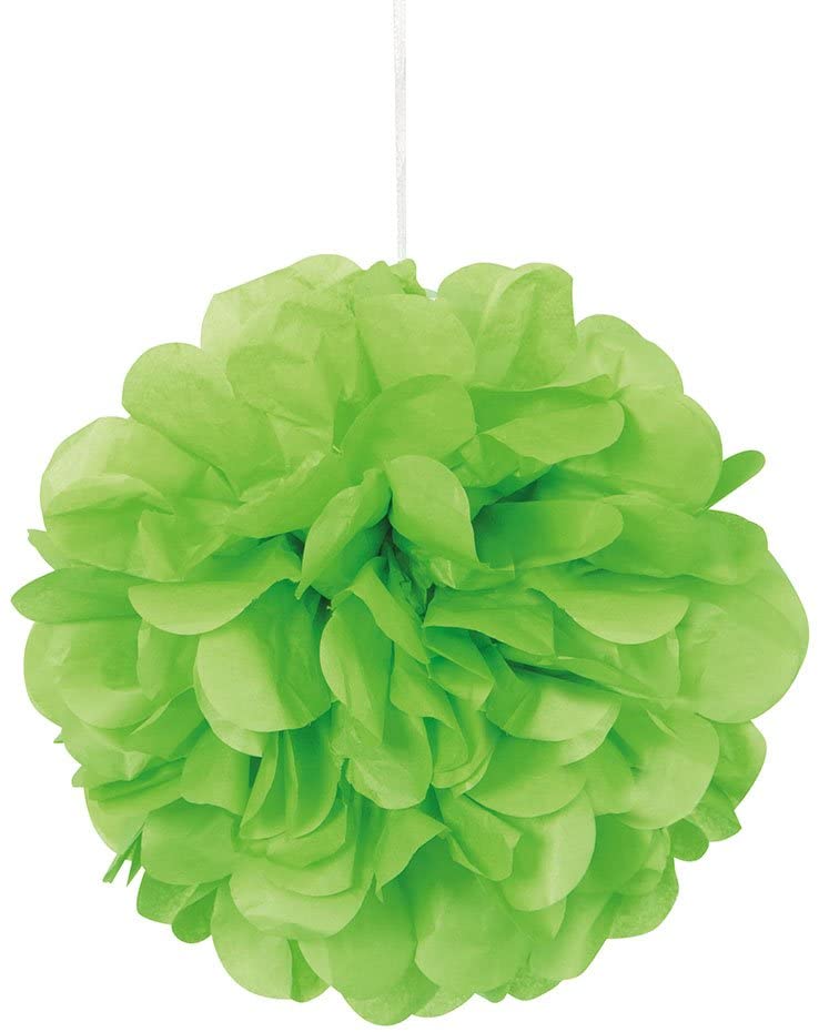 Dekorační závěsné pom pomy limetkově zelené 3ks, 23cm