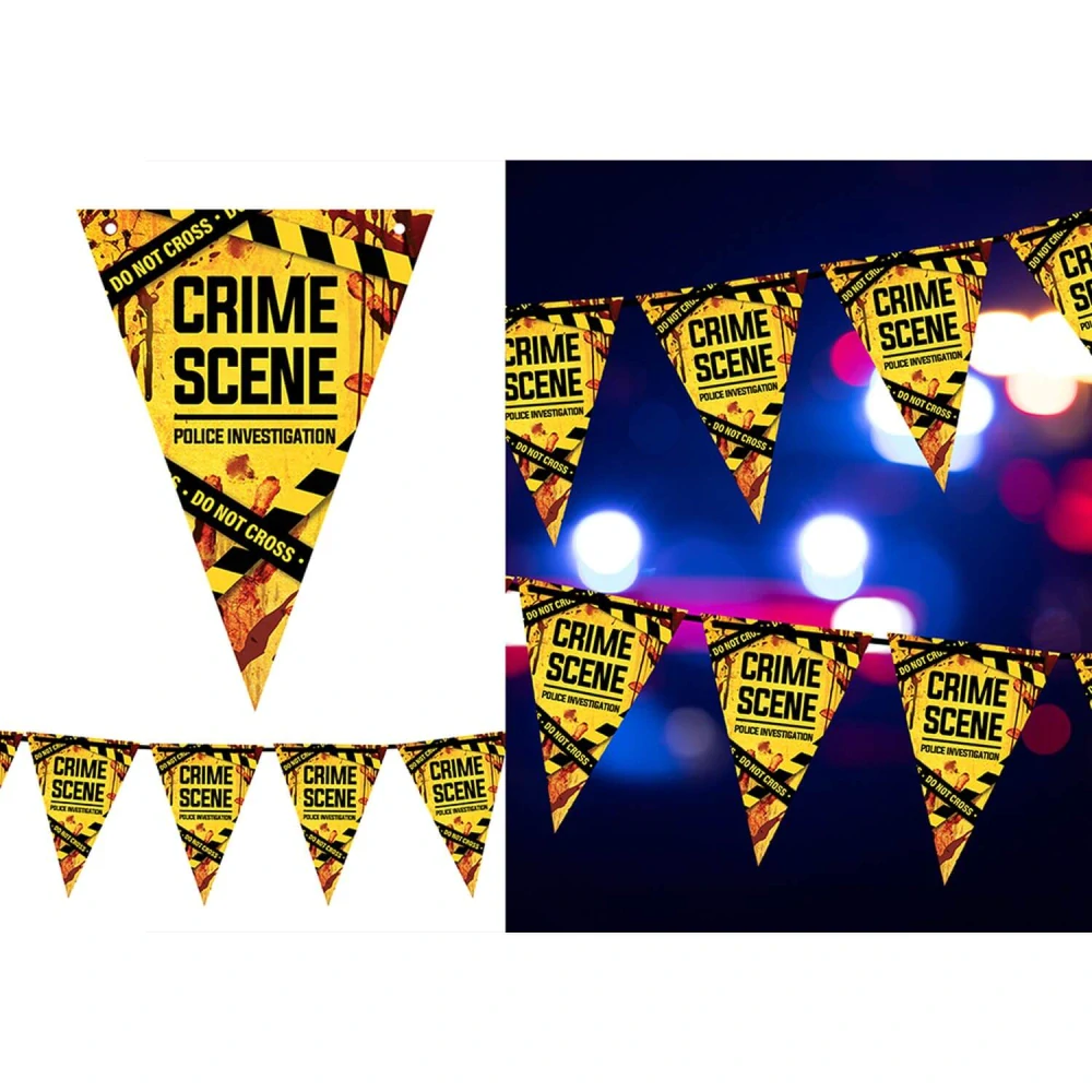 Vlaječková girlanda Crime Scene 300 cm