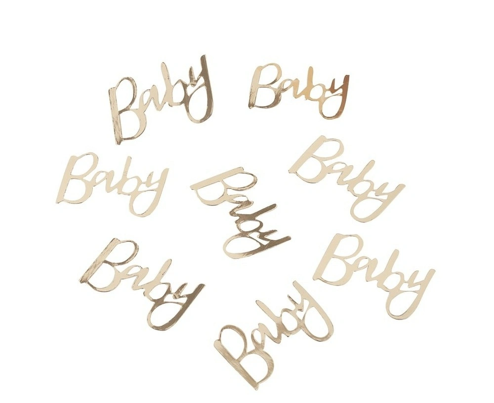 Konfety nápis ,,Baby" zlatý 14g