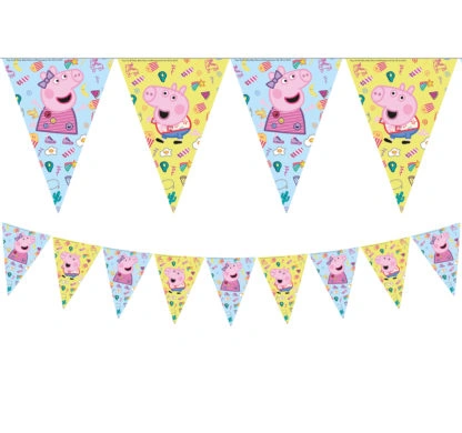 Vlaječková girlanda Prasátko Peppa 2,3 m