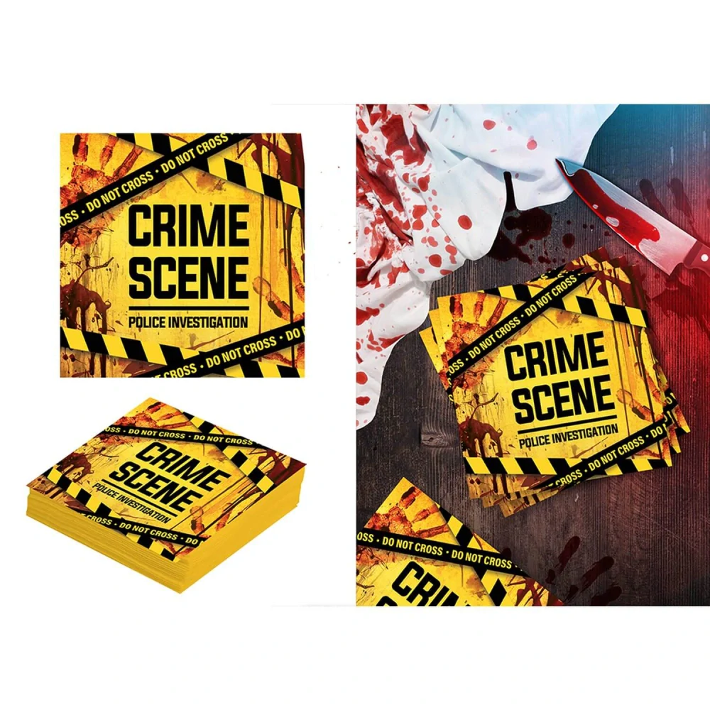 Papírové ubrousky Crime Scene 20 ks