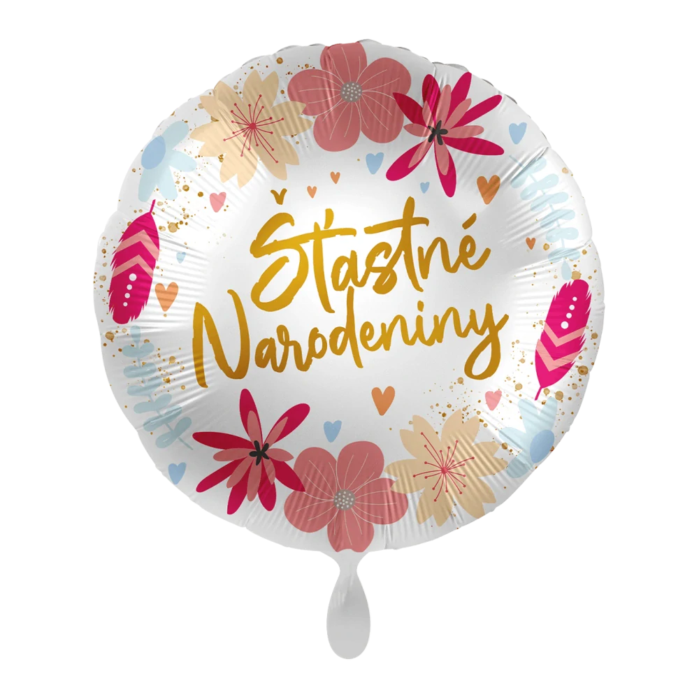 Fóliový balónek Šťastné Narodeniny SK 43 cm