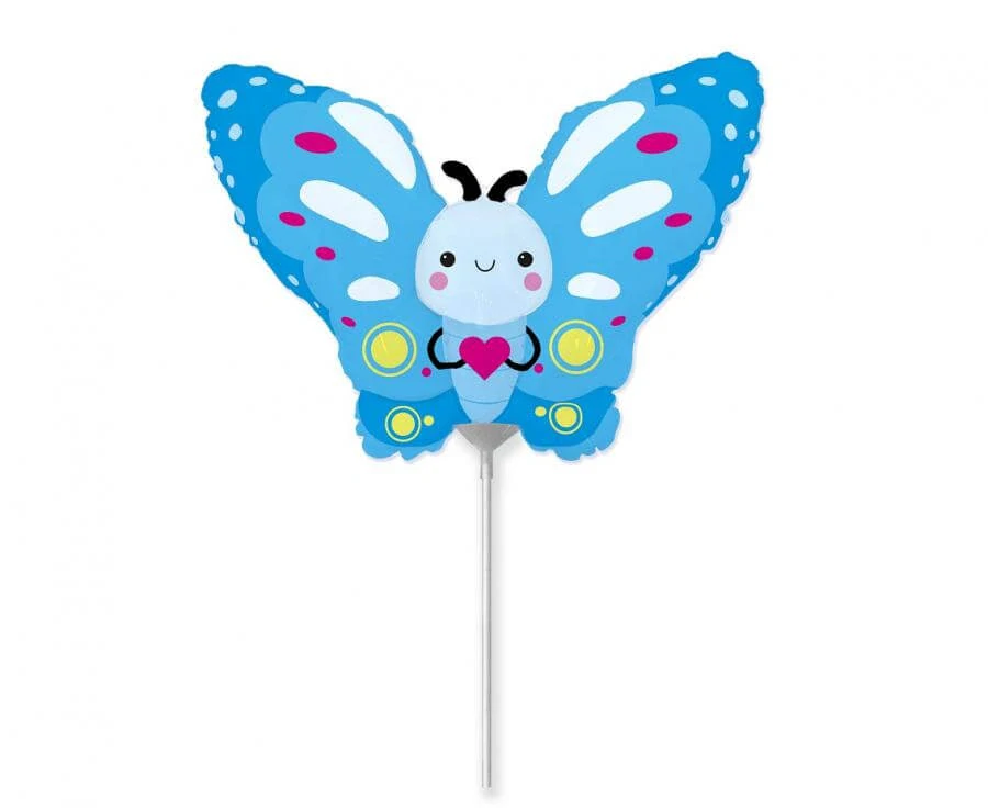 Fóliový balónek Mini Motýlek modrý 35cm