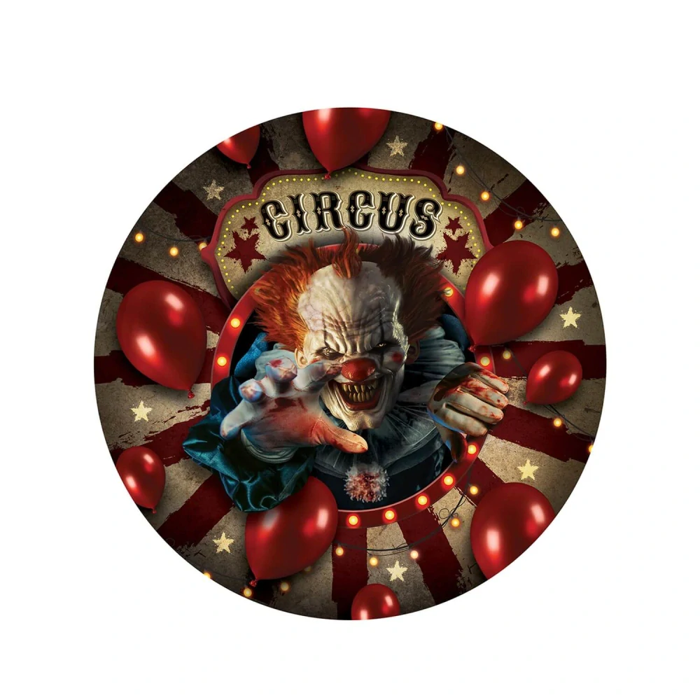 Papírové talíře Strašidelný cirkus 23 cm - 6 ks