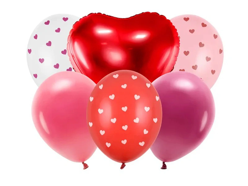 Latexové balonky - můj Valentýn 30 cm - 6 ks