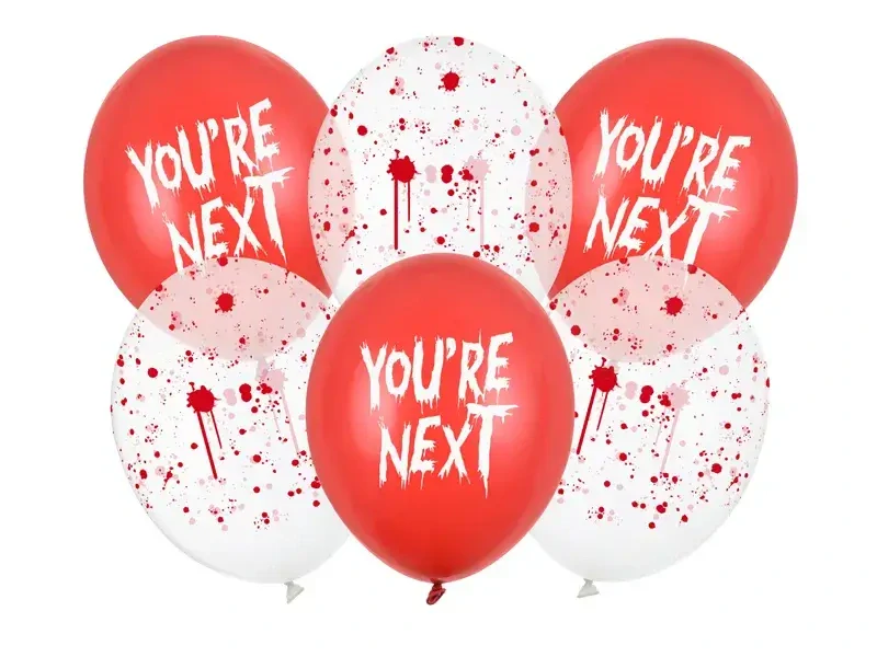 Latexové balonky krvavé You're Next 30 cm - 6 ks