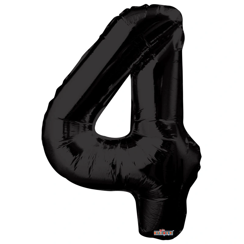 Foliová číslice - černá 4 - 86 cm