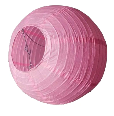 Lampion kulatý 30 cm růžový