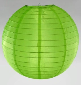 Lampion kulatý 30 cm zelený