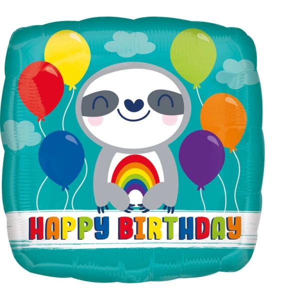Fóliový balónek - Lenochod Happy Birthday - 43 cm