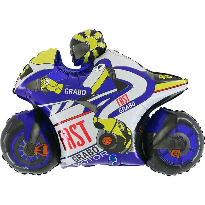 Foliový balonek Moto GP modrá 74 cm