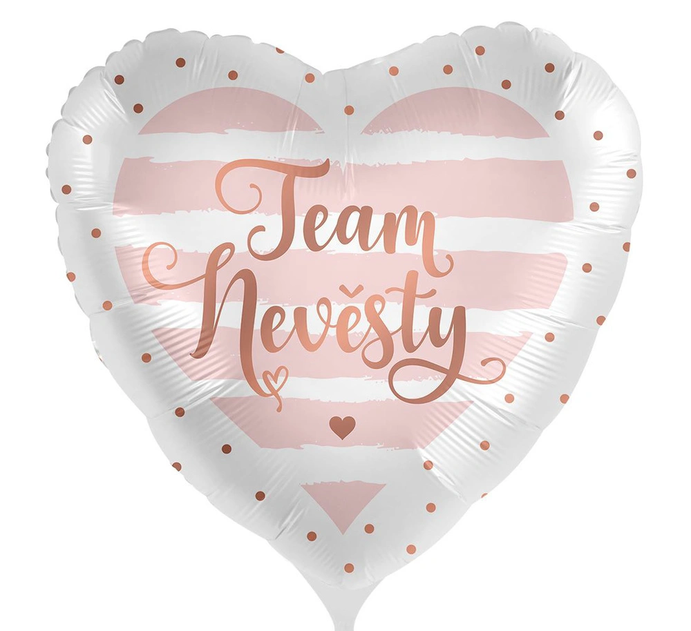 Fóliový balónek Team Nevěsty - Rose Gold CZ - 43cm