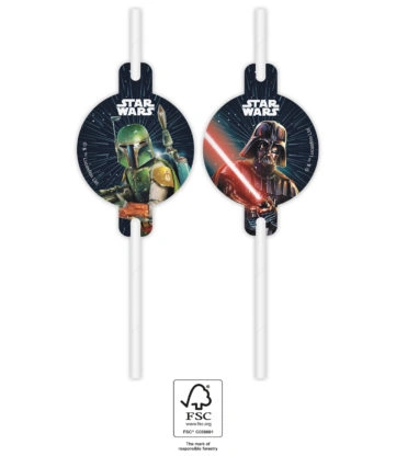 EKO papírová brčka - STAR WARS - Galaxie 4ks