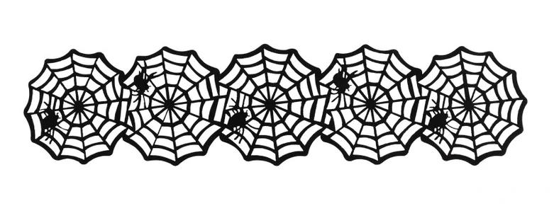 Filcový běhoun Halloween pavučina 228 x 76 cm