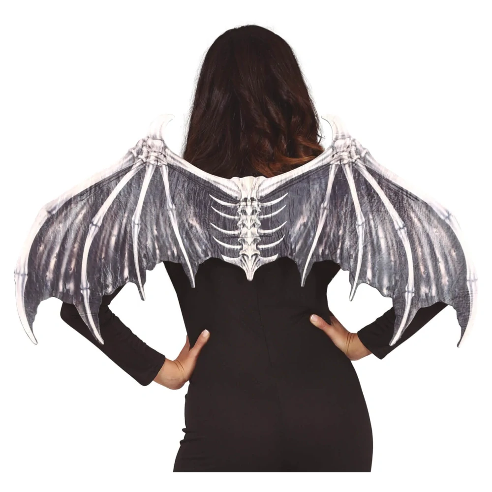 Halloweenské netopýří křídla s kostmi