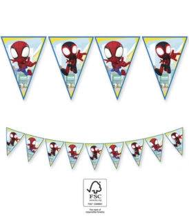 EKO Vlaječková girlanda - Spidey (Marvel) - 9 vlajek