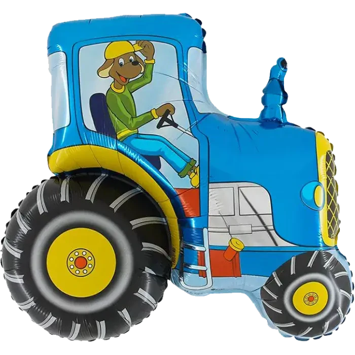 Fóliový balónek Traktor modrý 76cm