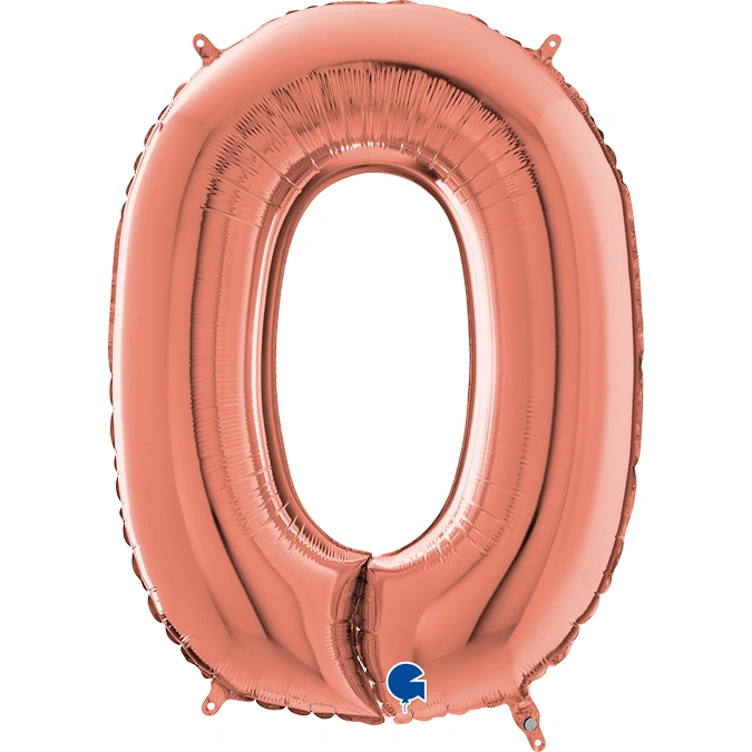 Číslice 0 rose gold (66cm,26")
