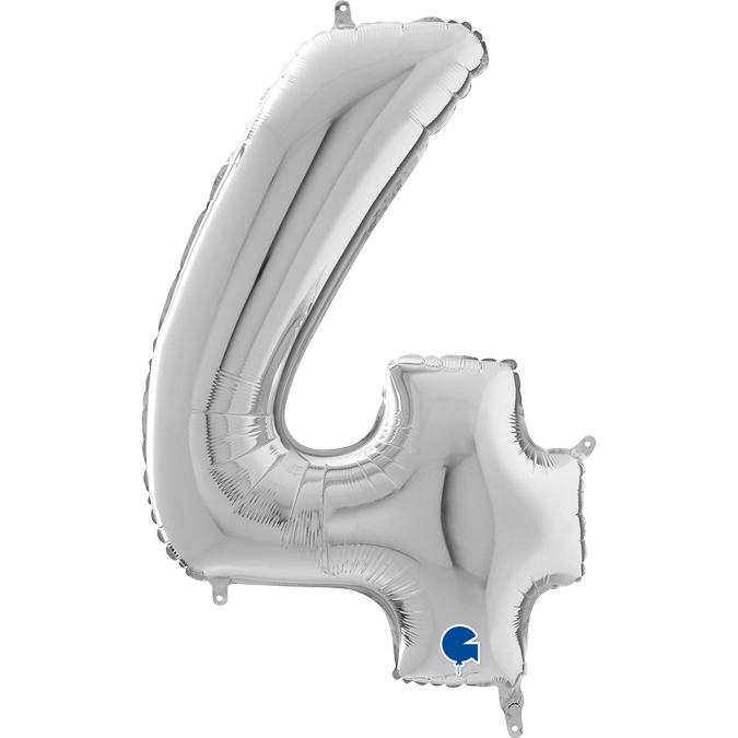 Číslice 4 stříbrná (66cm,26")