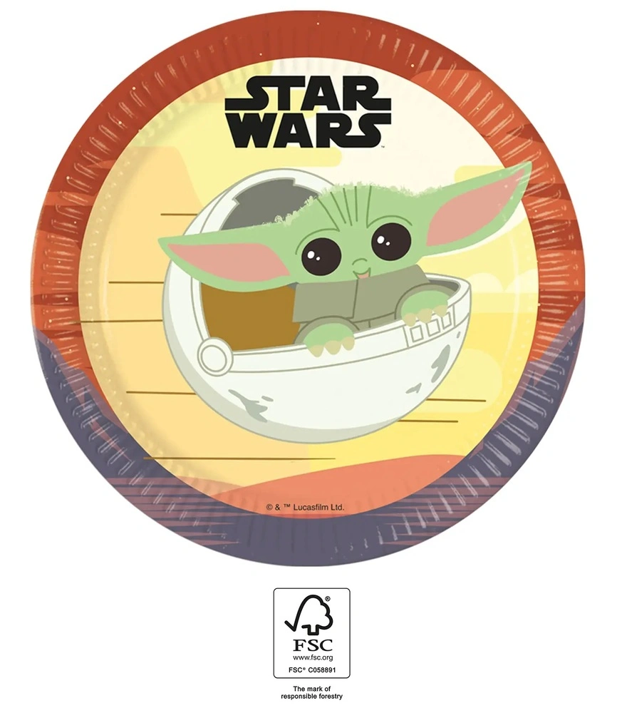 Papírové talíře EKO - Mandalorian 23cm/8ks