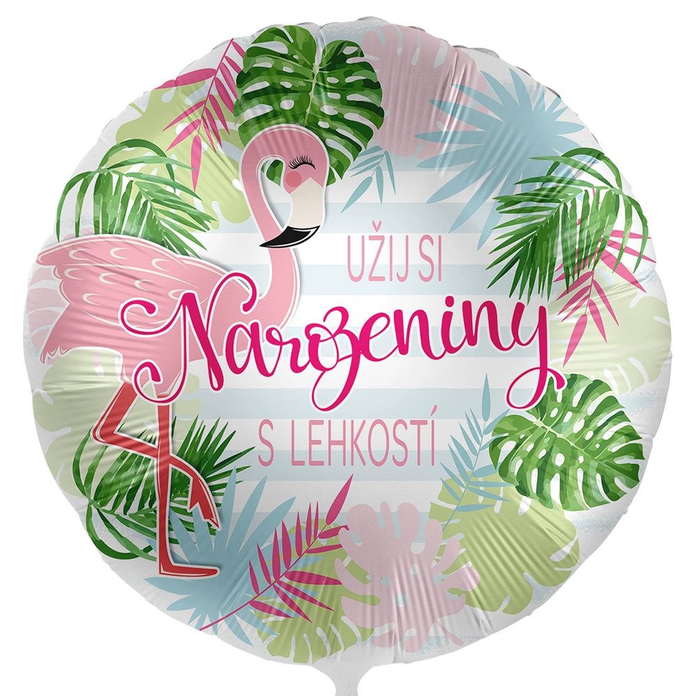 Fóliový balónek Užij si narozeniny s lehkostí CZ 43cm