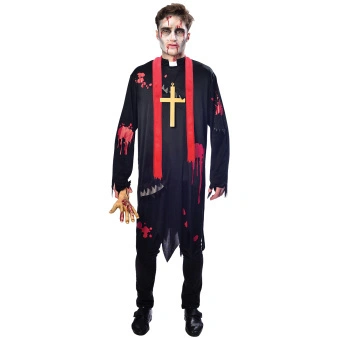 Zombie kostým kněz - pánský