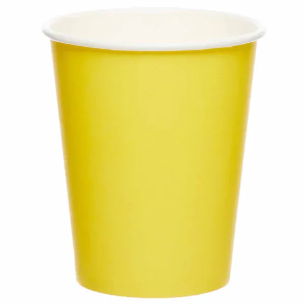 Papírové kelímky žluté 8 ks