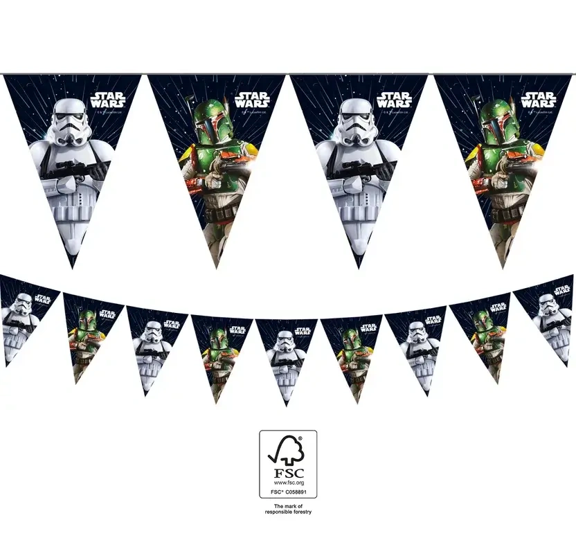 Vlaječková girlanda Star Wars - Galaxie