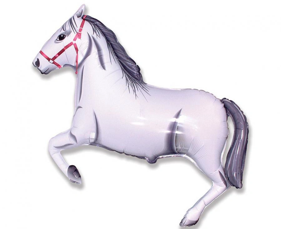 Fóliový balónek kůň bílý 105 cm