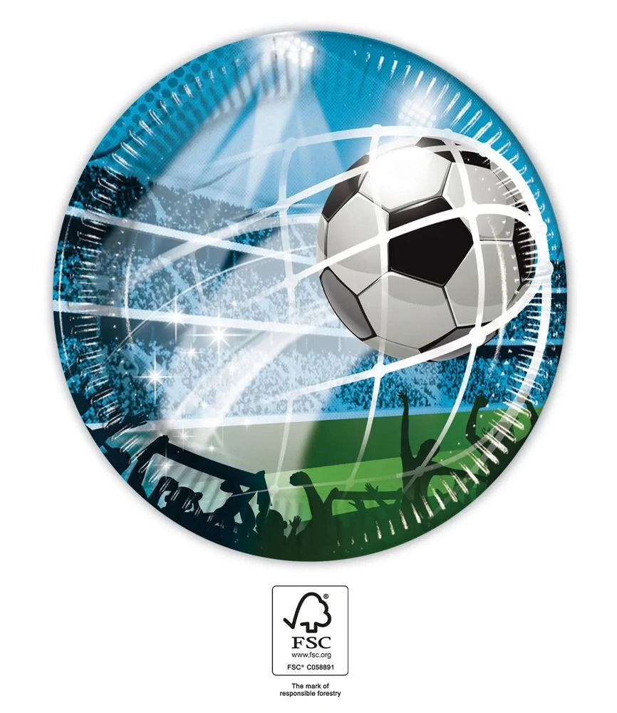 Papírové talíře Fotbal 20cm - 8ks
