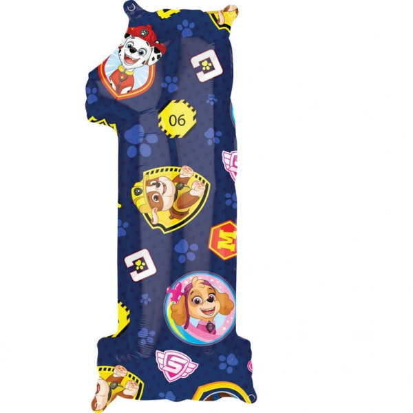 Fóliová číslice - Tlapková Patrola 1 - 66 cm