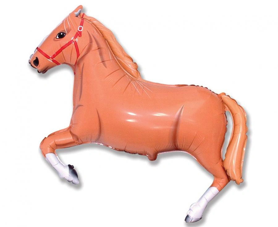 Fóliový balónek kůň světle hnědý 105 cm