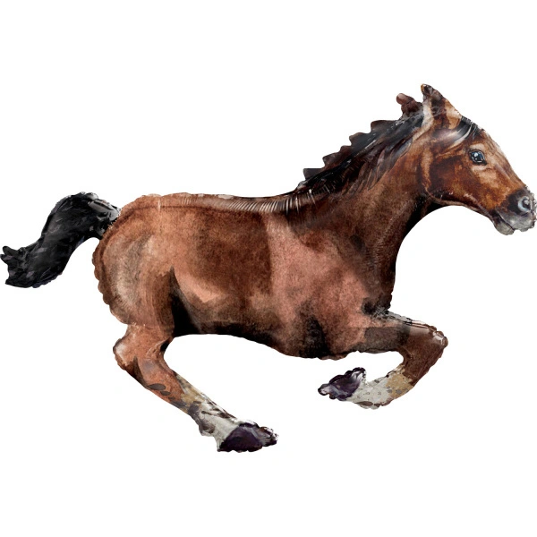 Fóliový balónek kůň hnědý 101 cm