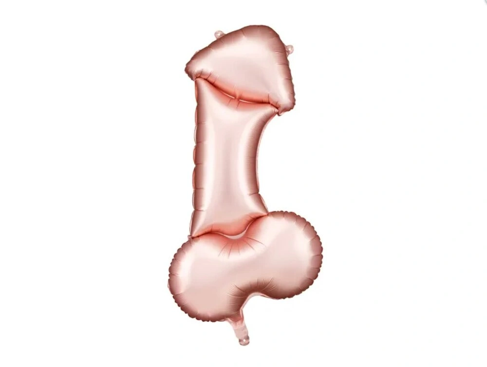 Fóliový balónek rosegold penis 46 x 88 cm