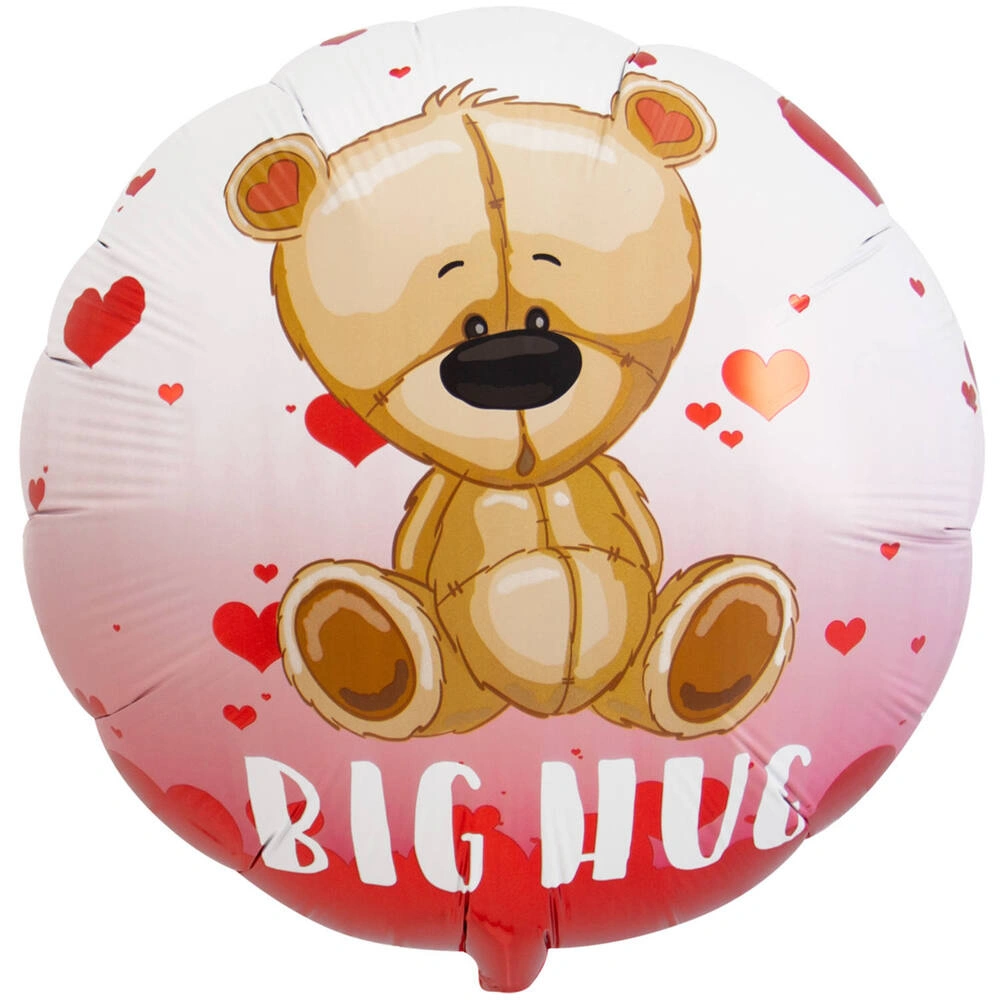 Fóliový balonek kruh Big Hug zamilovaný medvídek