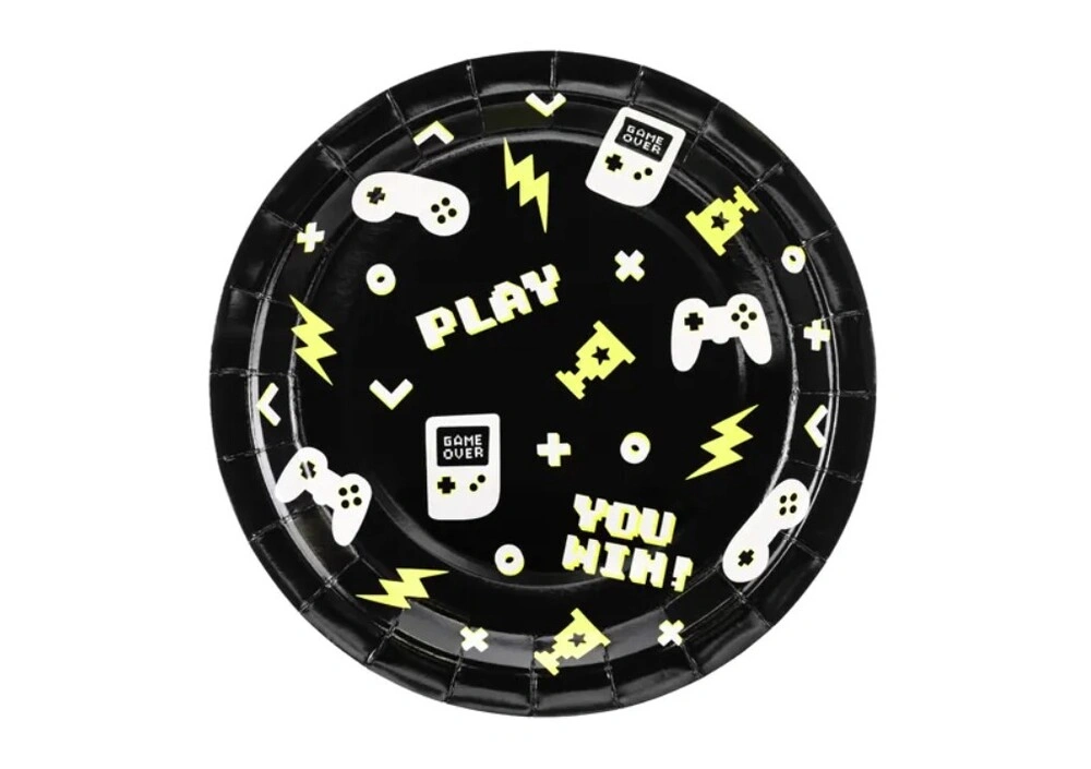 Papírové talíře Gamer 23cm - 6 ks