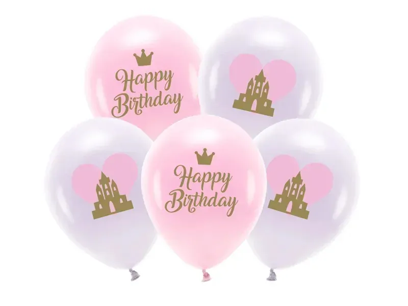 Latexové balonky Happy Birthday Princess 5 ks