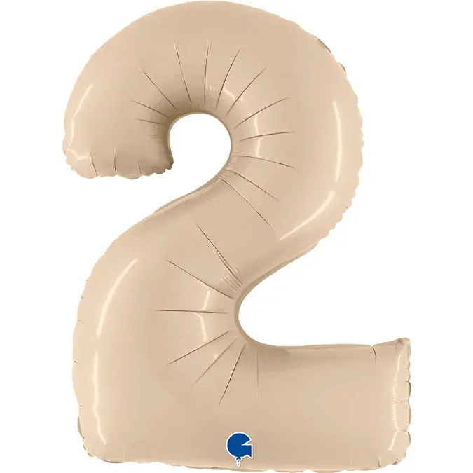 Fóliová číslice - krémová 2 - 102 cm
