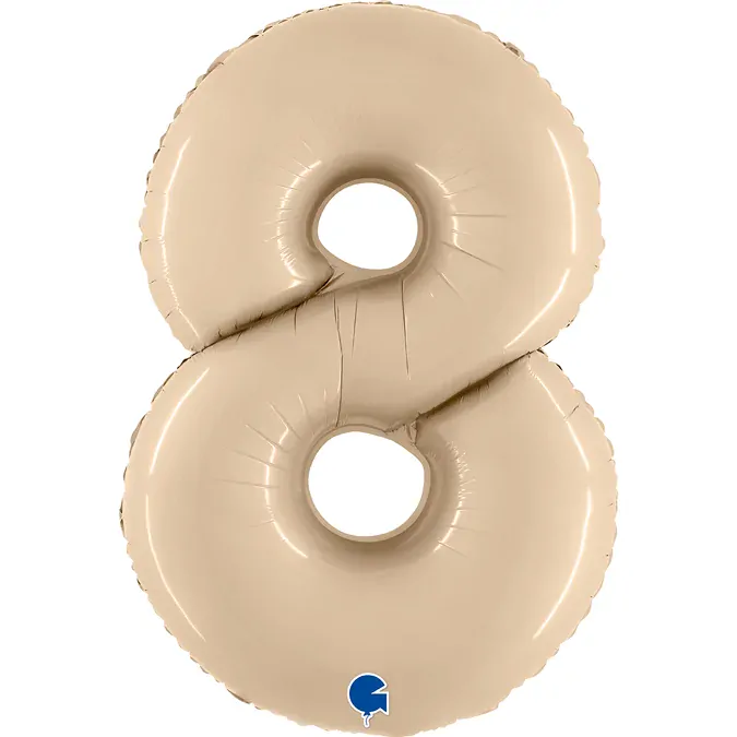 Fóliová číslice - krémová 8 - 102 cm